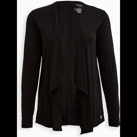 Sweaters - Torrid | DRAPE FRONT ACTIVE CARDIGAN - BLACK | Size 1